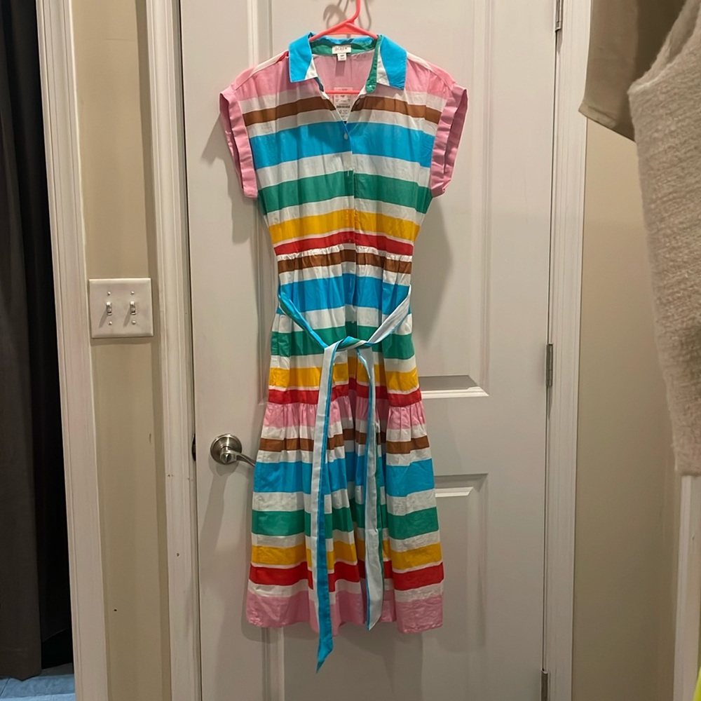 J. Crew Multicolor Striped Dress
